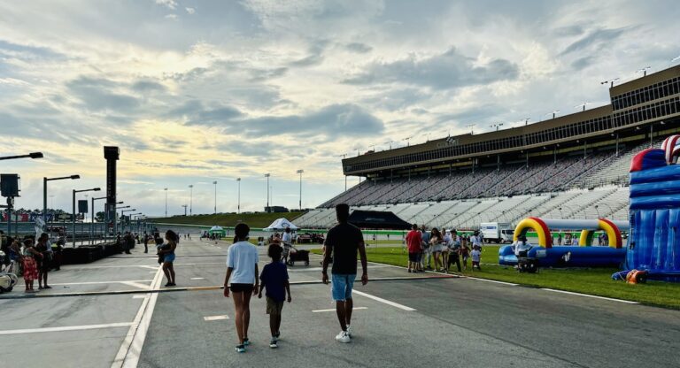 Families at Atlanta Motor Speedway during Henry County Hot Summer Fest