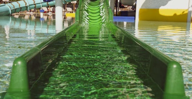 Water slide at a water park.